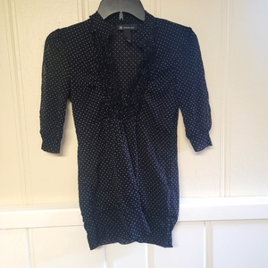 INC‎ Polkadot Ruffle Blouse